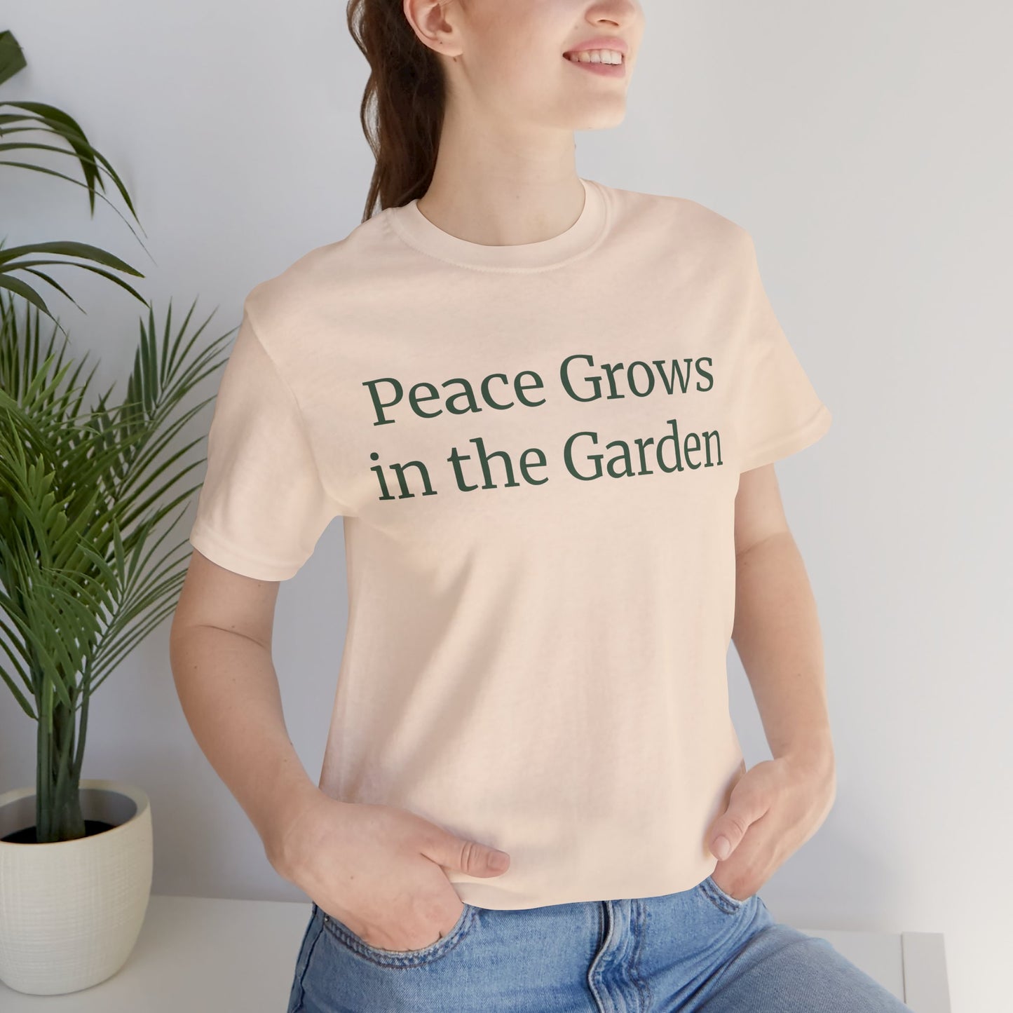Peace Grows in the Garden Tee - Relaxed Plant Lover T-Shirt