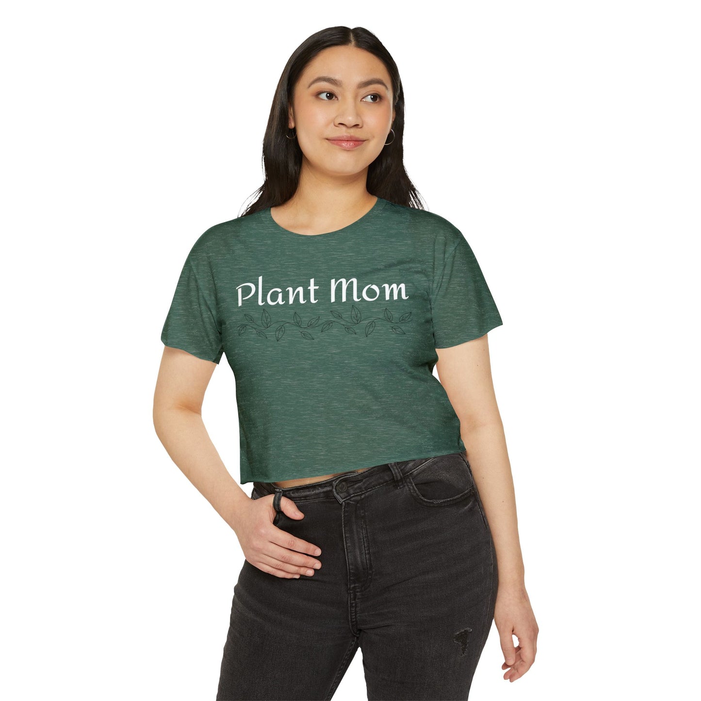 Plant Mom - Crop Top Plant-Inspired Shirt