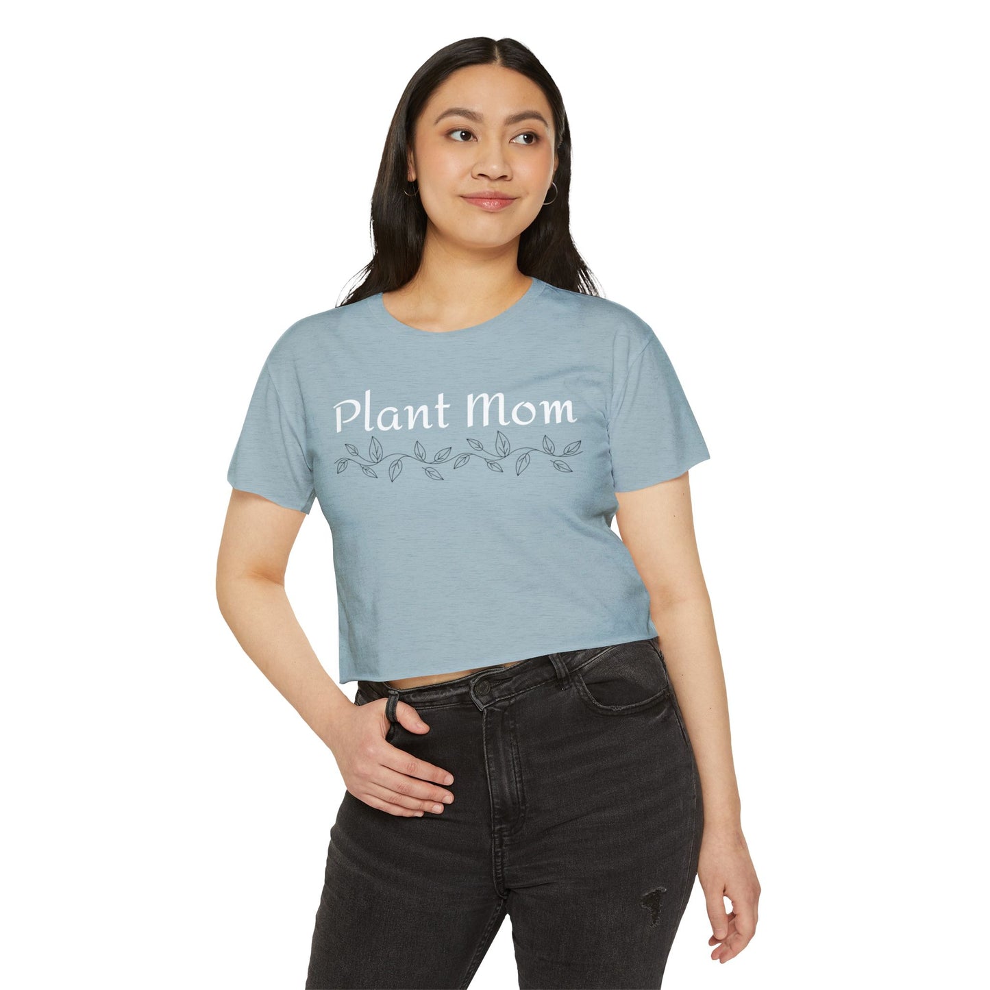 Plant Mom - Crop Top Plant-Inspired Shirt