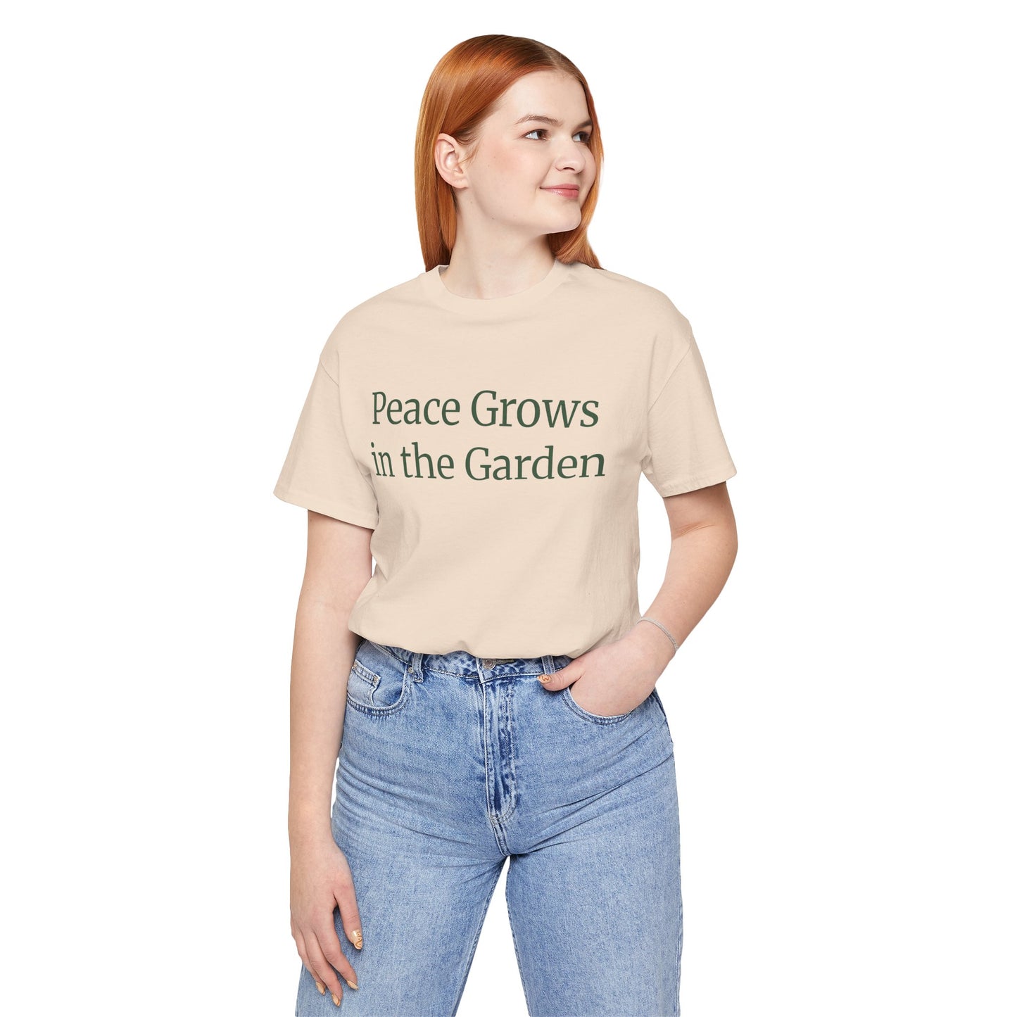 Peace Grows in the Garden Tee - Relaxed Plant Lover T-Shirt