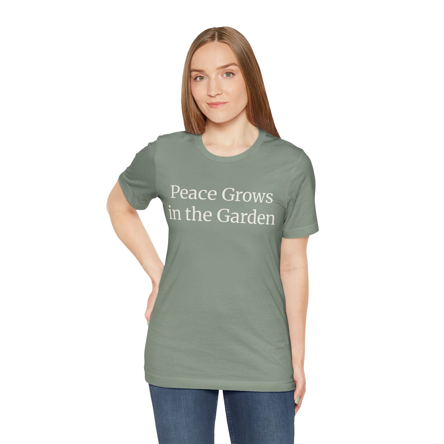 Peace Grows in the Garden Tee - Relaxed Plant Lover T-Shirt