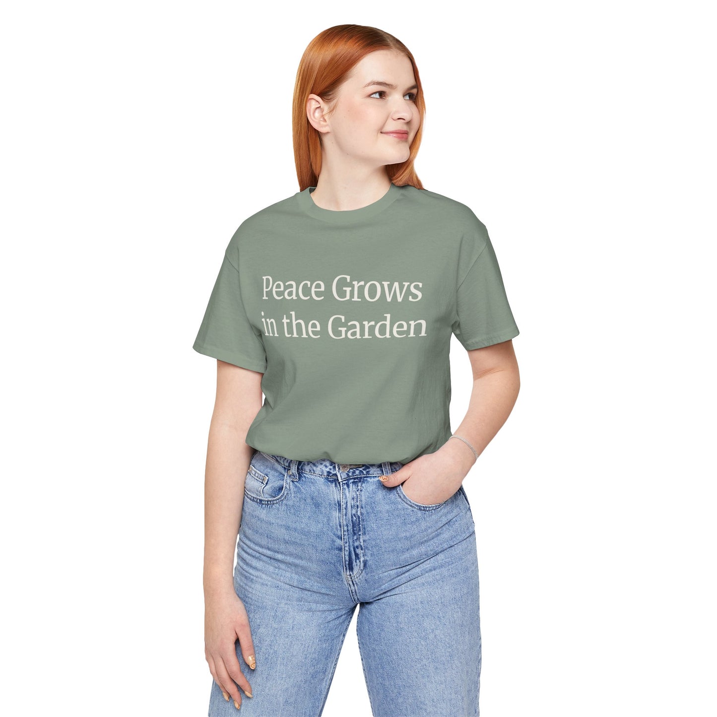 Peace Grows in the Garden Tee - Relaxed Plant Lover T-Shirt